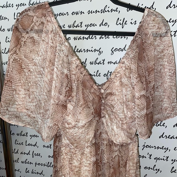 BY ANTHROPOLOGIE SHORT-SLEEVE TIERED MIDI DRESS - Picture 4 of 8